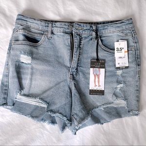 Sofia Vergara Distressed Denim Shorts